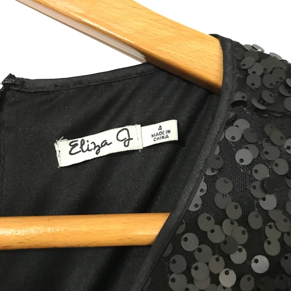 Eliza J Black Sequin Dress - Picture 4 of 7